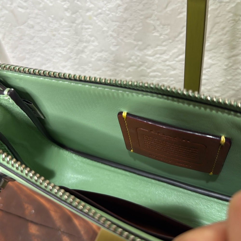 Coach Genuine Leather Penn Shoulder Bag in Pale Pistachio, Silver Hardware - Picture 15 of 16